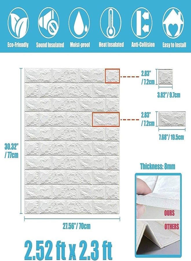 REXOTEX Self-Adhesive Waterproof PE Foam 3D Wall Panels Wallpaper Sticker for Bathroom, Living Room, and Home Decoratio (70 x 77cm) (Pack of 1) - Image 3